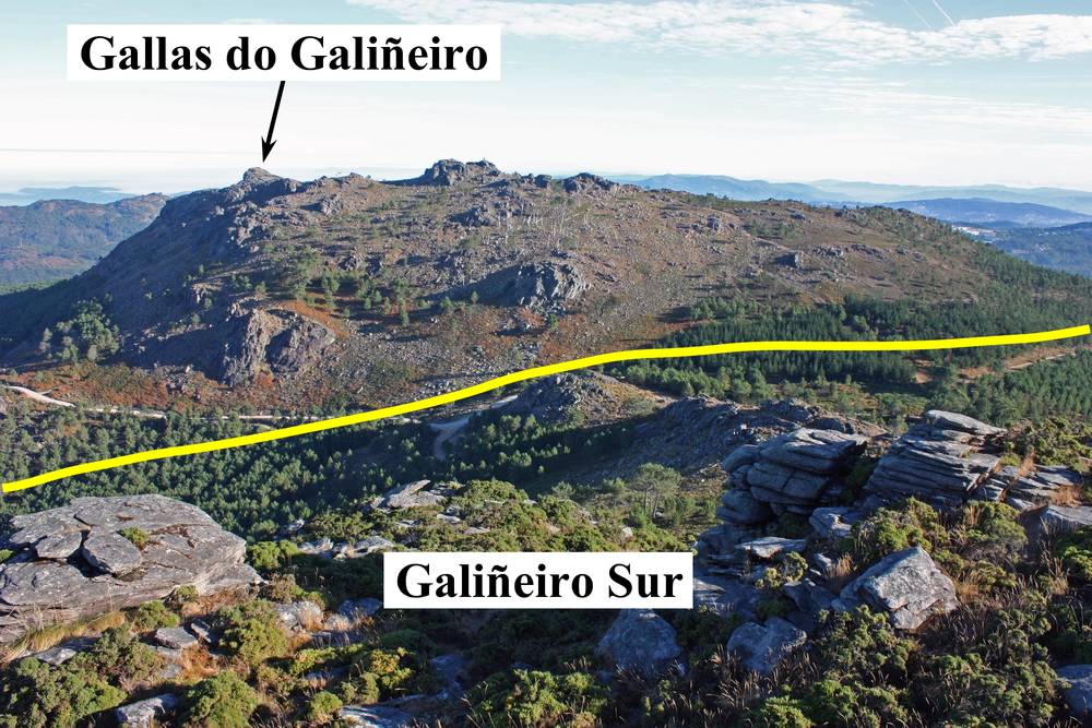 Panorámica en la que se muestra la fractura que afecta a esta parte de la sierra. (Autor: Francisco Canosa Martínez, 2018)  