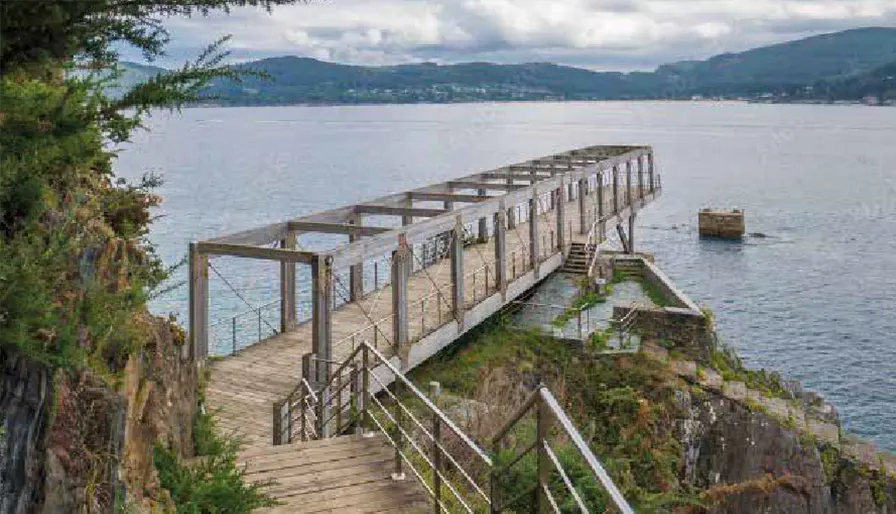 Cargadoiro de mineral da Insua actualmente.