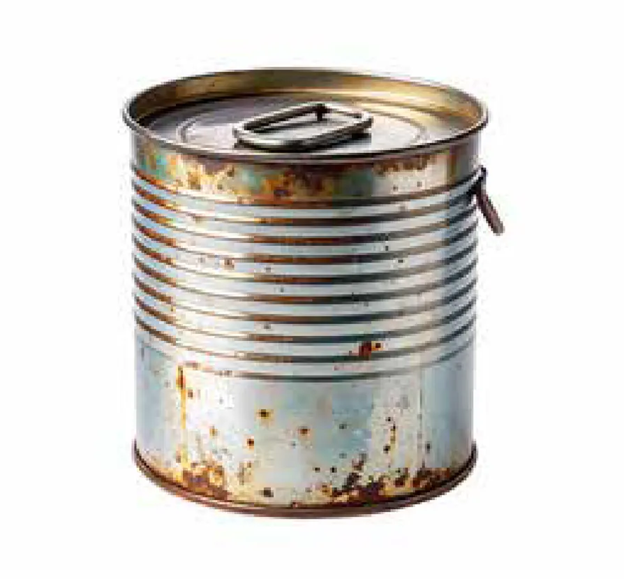 Lata que conten estaño para a súa fabricación