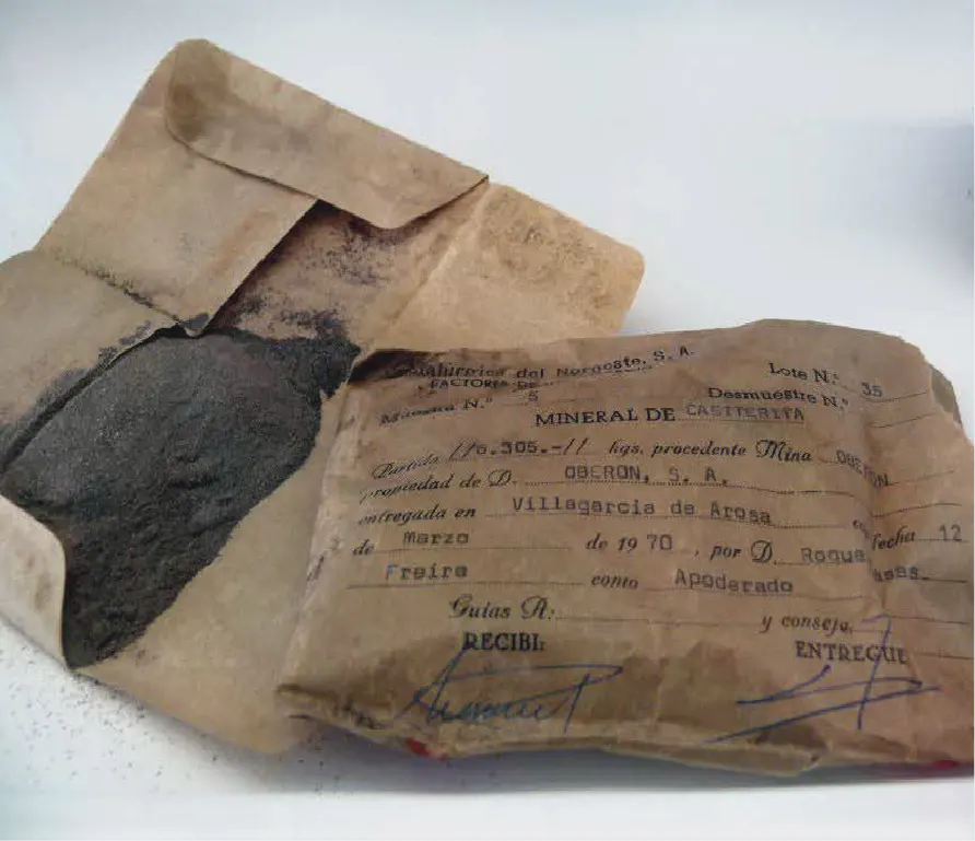 Recibo de compra-venda de volframio de Fontao