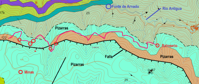 Mapa Geológico de O Incio. (Autor: Eduardo González Clavijo, 2018)