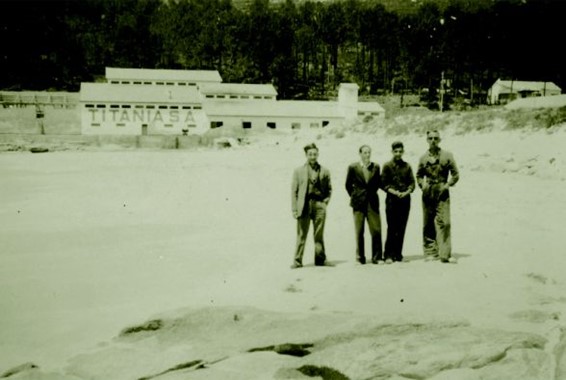 Situación de las instalaciones de Titania en 1930-1960